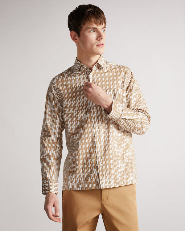 <P>Ls Retro Print Shirt</P>